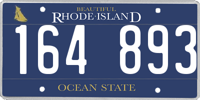 RI license plate 164893