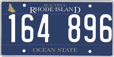 RI license plate 164896