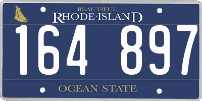 RI license plate 164897