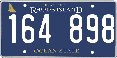 RI license plate 164898