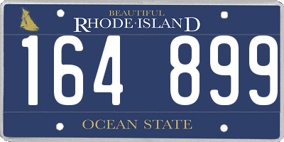 RI license plate 164899