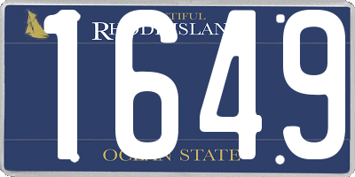 RI license plate 1649