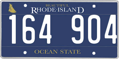 RI license plate 164904