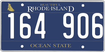 RI license plate 164906
