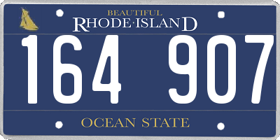 RI license plate 164907