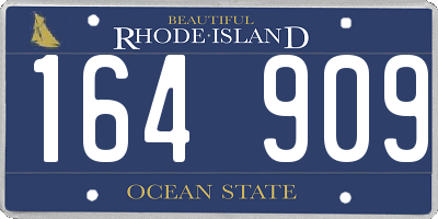 RI license plate 164909