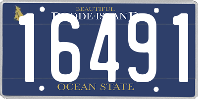 RI license plate 16491