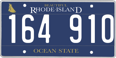 RI license plate 164910