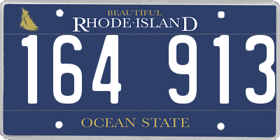 RI license plate 164913