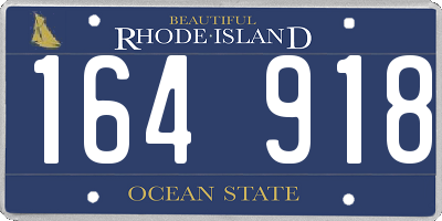 RI license plate 164918