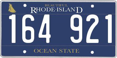 RI license plate 164921