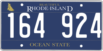 RI license plate 164924
