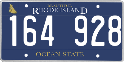RI license plate 164928