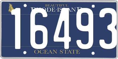 RI license plate 16493