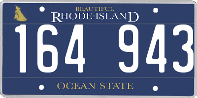 RI license plate 164943
