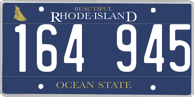 RI license plate 164945