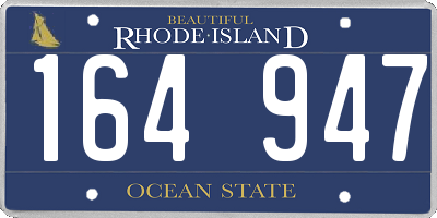RI license plate 164947