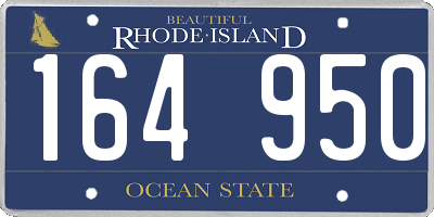 RI license plate 164950
