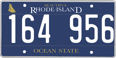 RI license plate 164956