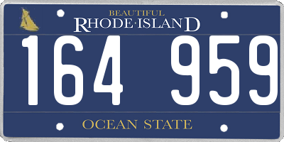 RI license plate 164959