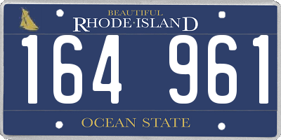 RI license plate 164961