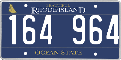 RI license plate 164964