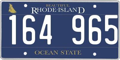 RI license plate 164965