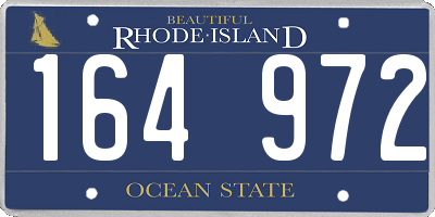 RI license plate 164972