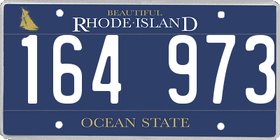 RI license plate 164973