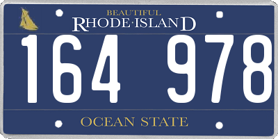 RI license plate 164978