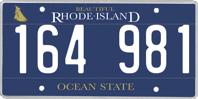 RI license plate 164981