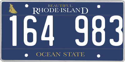 RI license plate 164983