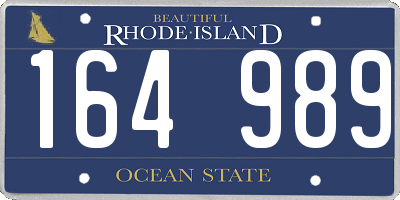 RI license plate 164989