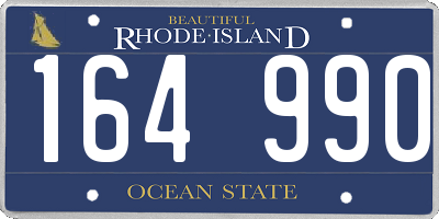 RI license plate 164990