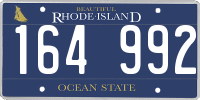 RI license plate 164992