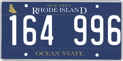 RI license plate 164996