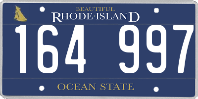 RI license plate 164997