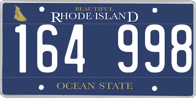 RI license plate 164998