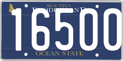 RI license plate 16500