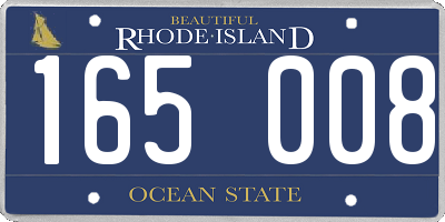 RI license plate 165008