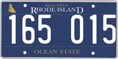 RI license plate 165015