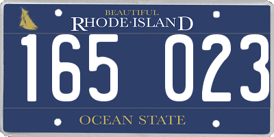 RI license plate 165023