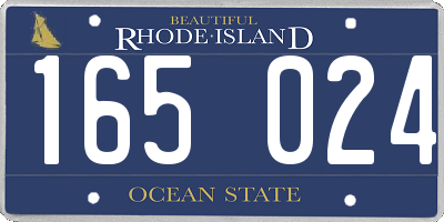 RI license plate 165024