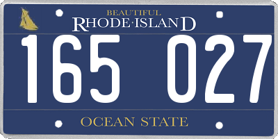 RI license plate 165027