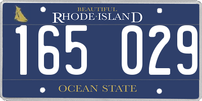 RI license plate 165029