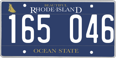 RI license plate 165046