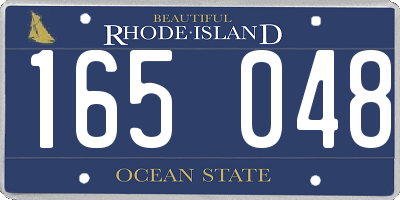 RI license plate 165048