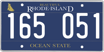 RI license plate 165051