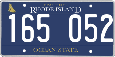 RI license plate 165052