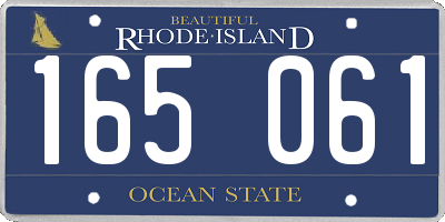 RI license plate 165061